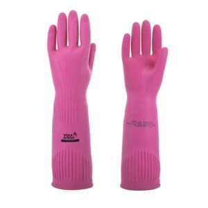 LUVA LATEX RANHURADA ROSA VOLK - CA. 36368