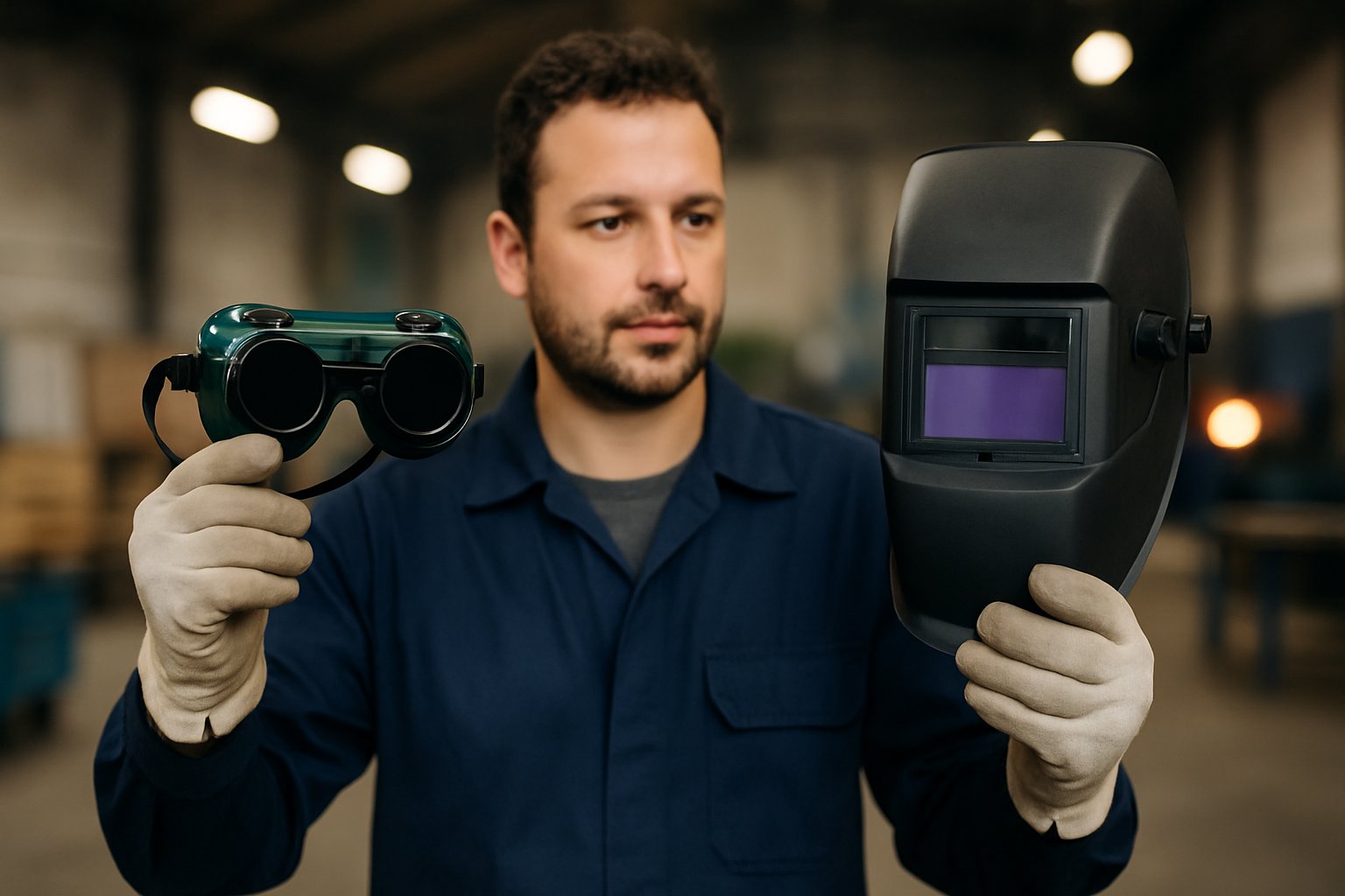 Diferenças técnicas entre óculos de solda e máscaras de solda: qual EPI usar em cada situação